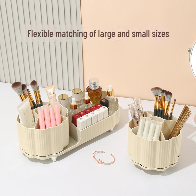 Drehbarer Make-up-Pinselhalter und Kosmetik-Organizer