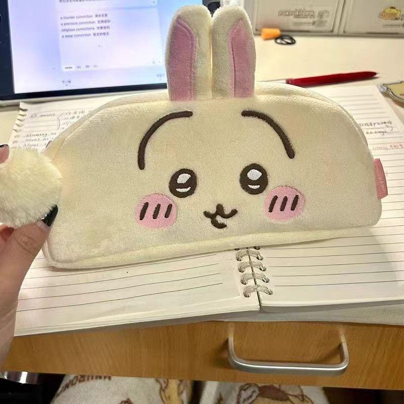 Kawaii Chiikawa Plyšové Puzdro na Ceruzky Usagi Taška na Písacie Potreby Peňaženka Kozmetická Taška Školské Potreby pre Študentov Úložná Taška