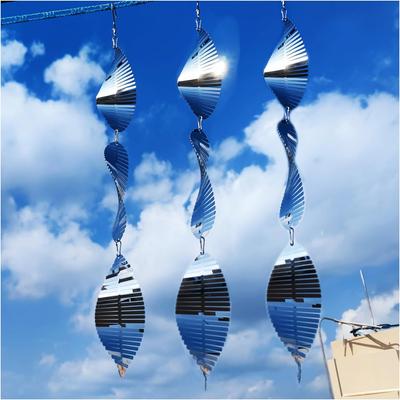 Doppelseitige Metall Vogelabwehrscheiben Set-Hochreflektierend Extra Glitzernde Windspiele Outdoor Gartendekoration Vögel von Hof Terrasse Bauernhof fernhalten