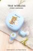 Rilakkuma True Wireless Earbuds Latest Bluetooth IPX4 SBC AAC Codec Support Pastel Bluetooth SX-BS75 (Blue) 5.3, Waterproof, [Gift/Present, Cute,
