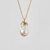 Vintage Special-Shaped Pendant Necklace Natural Baroque Pearl High-End Style Neck Jewelry Women