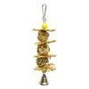 Parrot Cage Bird Climbing Chewing Rack Toy Natural Grass Woven Colorful Hanging Decoration