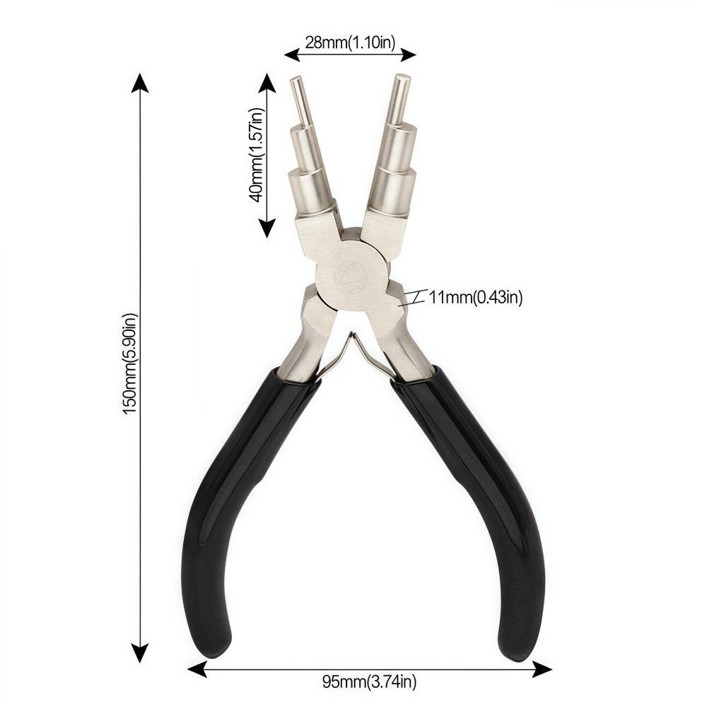 6 in 1 Round Nose Pliers Making Jump Rings Forming Bends Bail Making Pliers Loop Making Six Dan Wire Wrapping Pliers