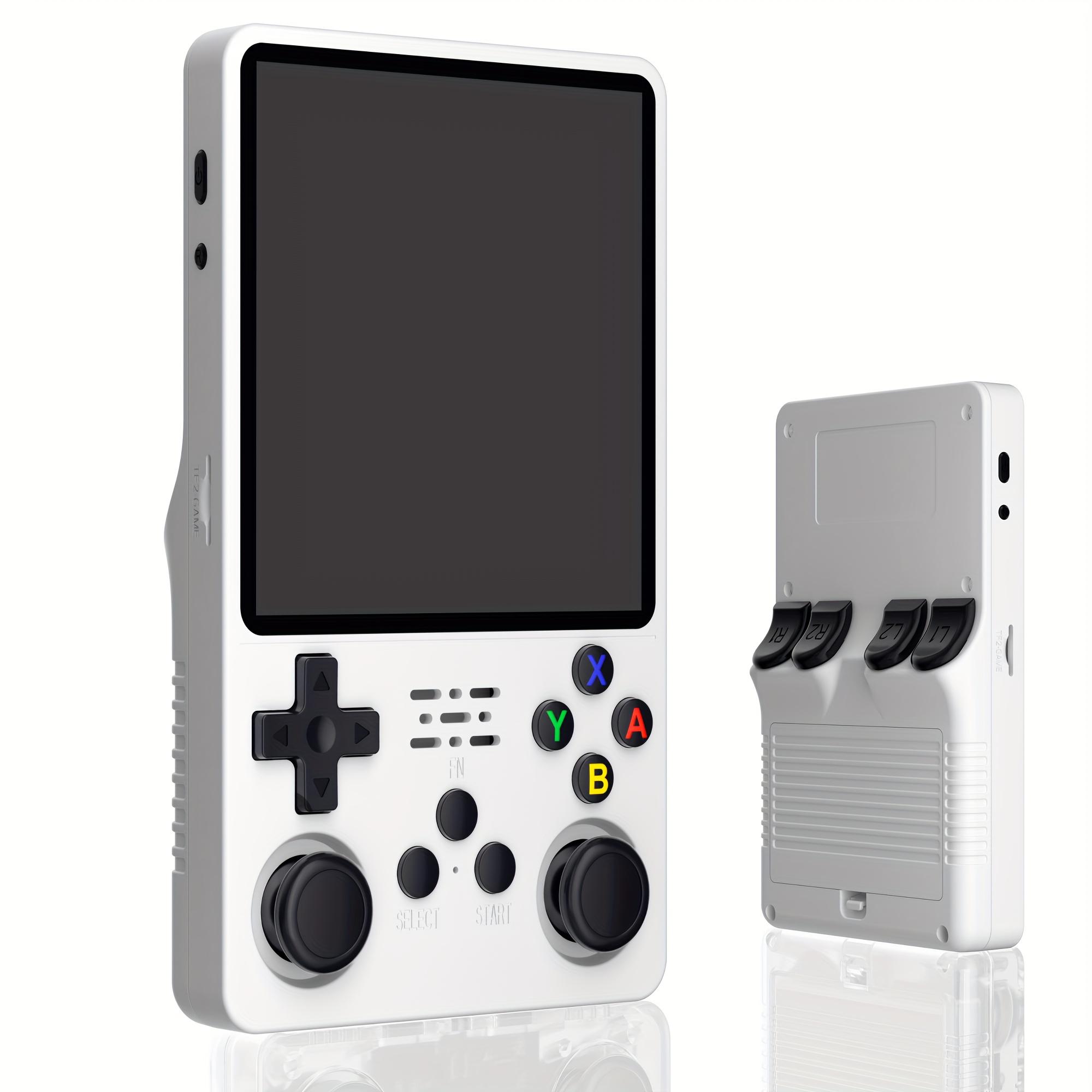 

Портативная игровая консоль с экраном IPS 8,89 см, игровая ретро-консоль со встроенной памятью 128 ГБ, отличный подарок на Хэллоуин, Рождество. белый