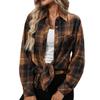 Women's 2025 Autumn Retro Plaid Long Sleeve Shirt – Versatile, Elegant Hong Kong Style Outerwear