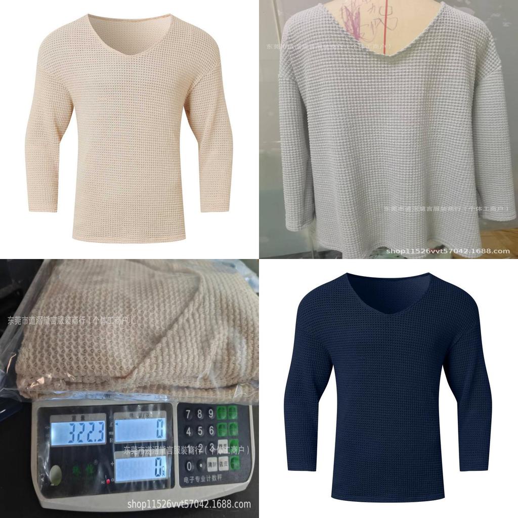 Vintage Japan Style Knit Sweater With Vneck Long Sleeves For Casual Youth Fashion