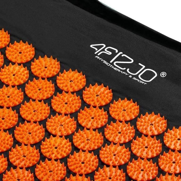 4FIZJO Acupressure Mat 68x42 with Pillow Black and Orange