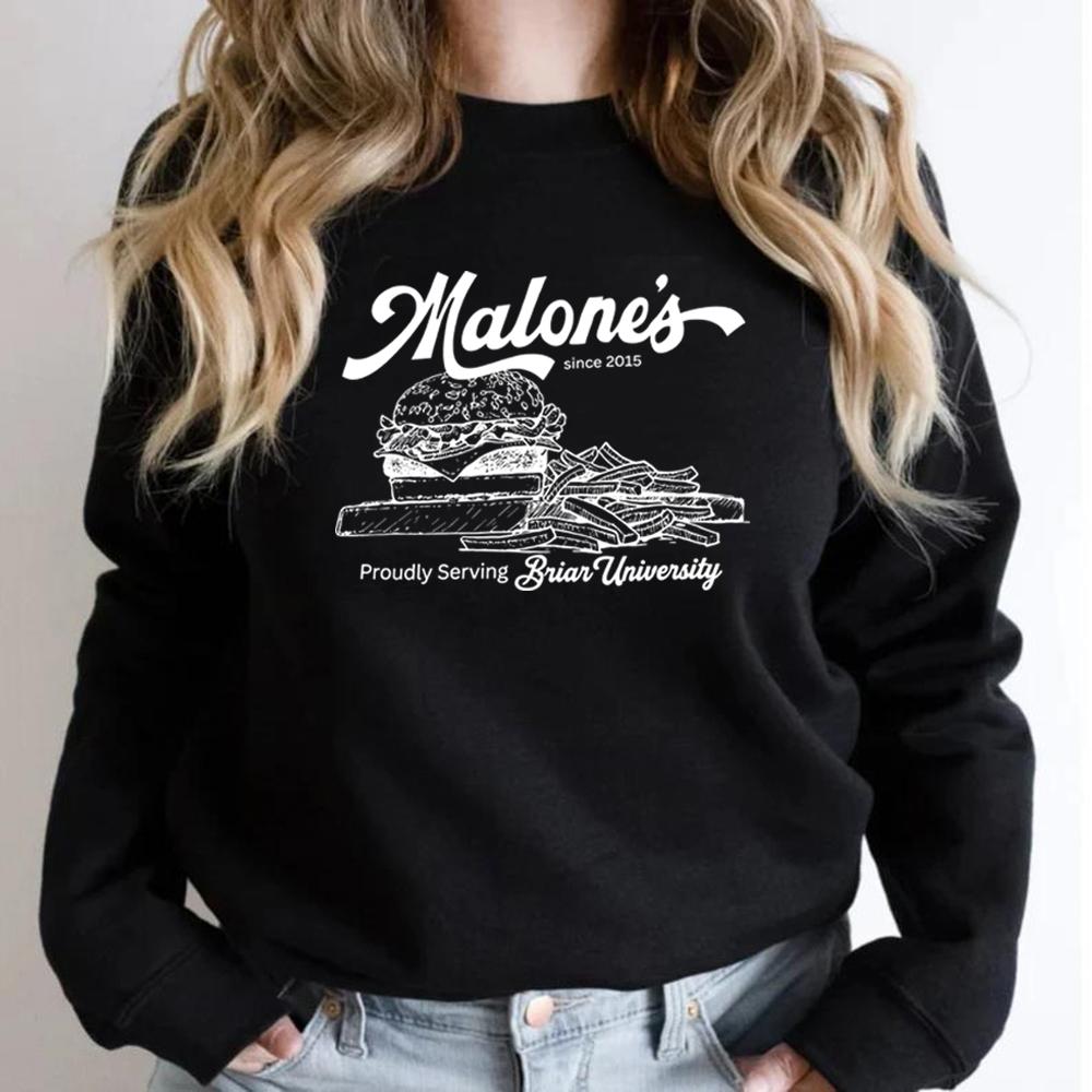 Malones Seit 2015 Briar University Sweatshirt Vintage Off Campus Serie Hoodie Unisex Rundhals-Sweatshirts Buchliebhaber Geschenk
