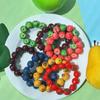 3D Fruit Dopamine Wrist Jewelry Multi-color Cartoon Bracelet Y2K Resin Fruit Bracelet  Summer