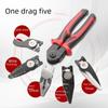 Five-in-One Multifunctional Pliers Set: Interchangeable Wire Cutter, Vise, Stripper