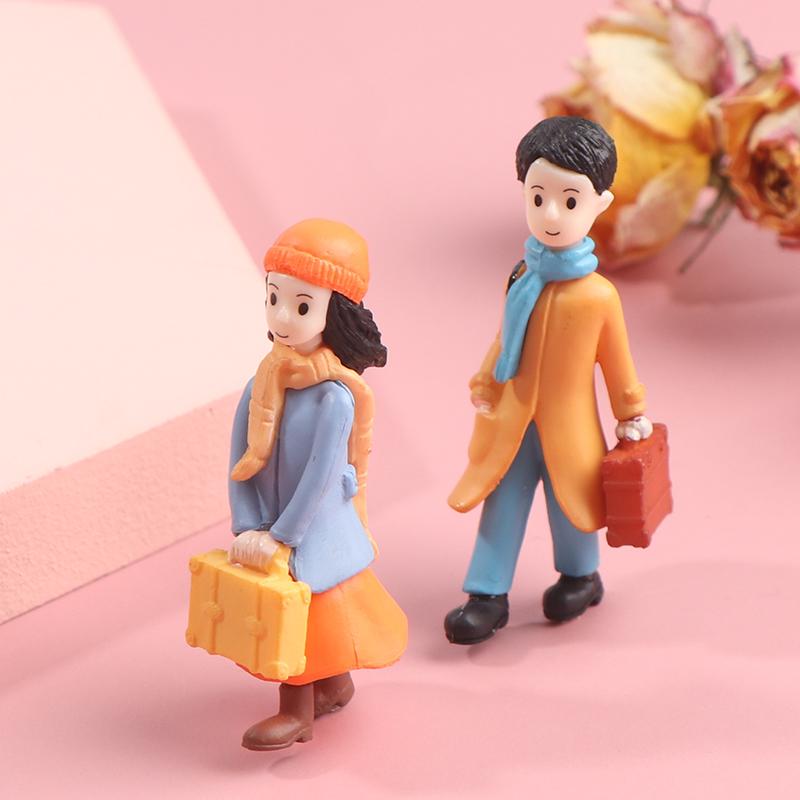 2 Pieces Of Couple Doll Toy Model Doll Decoration Miniature Home Diy Decoration