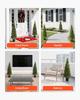 Artificial Topiary Cedar Trees, 2 Set 1219mm Faux Pine Shrubs Plants, Fake Silk Tree Look Real, Easy Assembly for Decor Front Porch Outdoor Patio