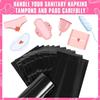 100-200PCS Feminine Personal Disposal Bags Refill Pack Black Opaque Bags for Sanitary Tampons Pads Liners Go Out for Emergency