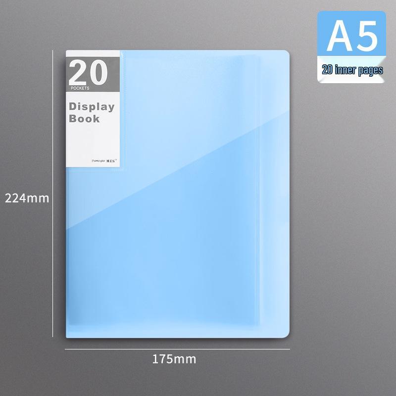 A5 Transparent Ring Binder File Folder, Multi-page: 20/30/40/60 Pages