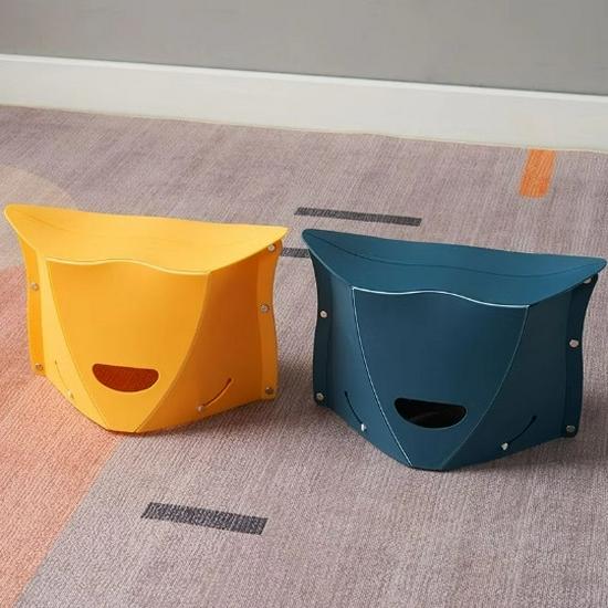 Portable Folding Plastic Travel Stool for Camping & Outdoor Use