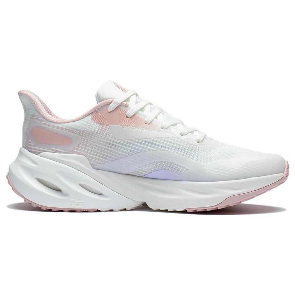 New LiNing Joyful 2.0 Non Slip Wear Resistant Shock Absorption Low Top Running Shoes Women's White Pink ARST030-4