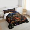 3 Piece Bedding Set with Duvet Cover and 2 Pillowcases - Studio Ghibli Night Festival Collage Print - Moon Lantern River Decor