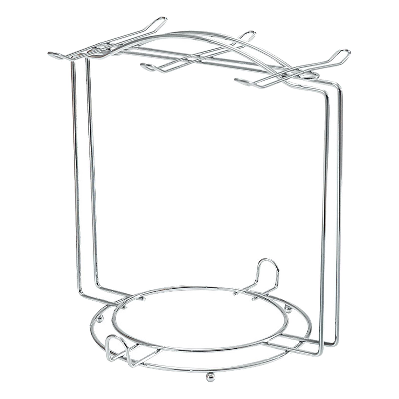 

Tea Cup and Saucer Display Rack Modern Storage Rack Organizer with Hook Counter cup Holder for Dishes Decoration срібний
