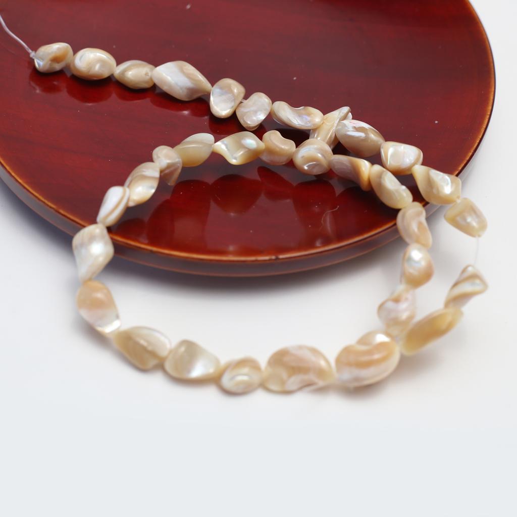 Seawater Shell Beads Natural Seawater Shell Irregular Beads 9x12mm For Jewelry Making DIY Necklace Bracelet Earrings Accessory Length 38cm