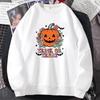 Women's 2025 Fashion Pumpkin Print Round Neck Sweatshirt