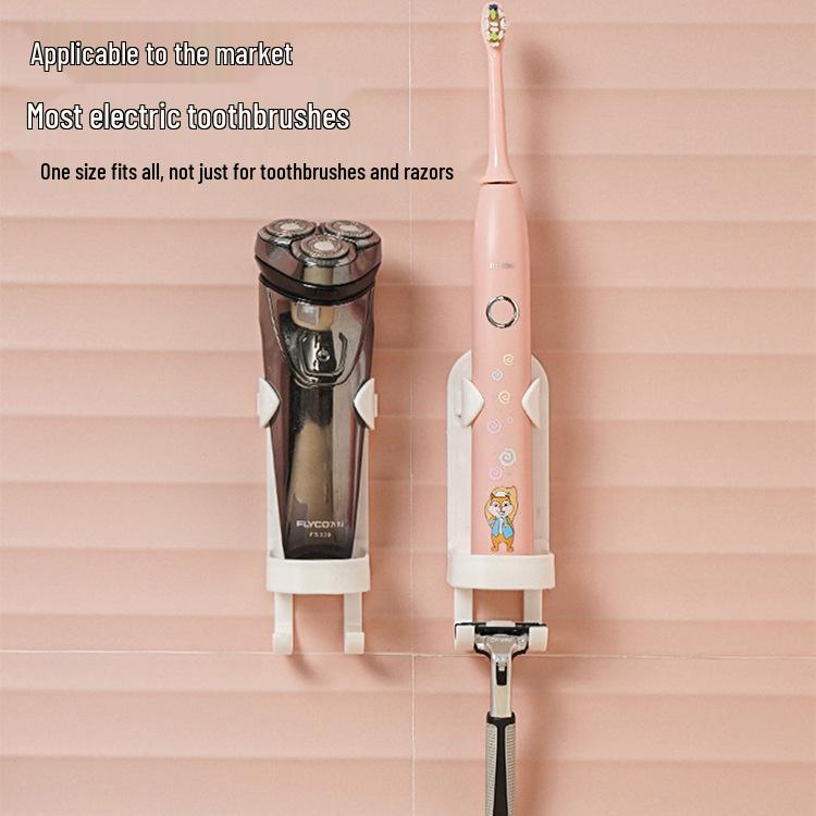 Wall-Mounted No-Punch Electric Toothbrush Holder Stand