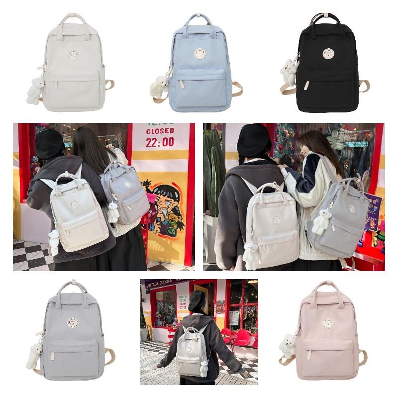 Ins Stylish And Spacious Nylon Backpack For Teenage Girls