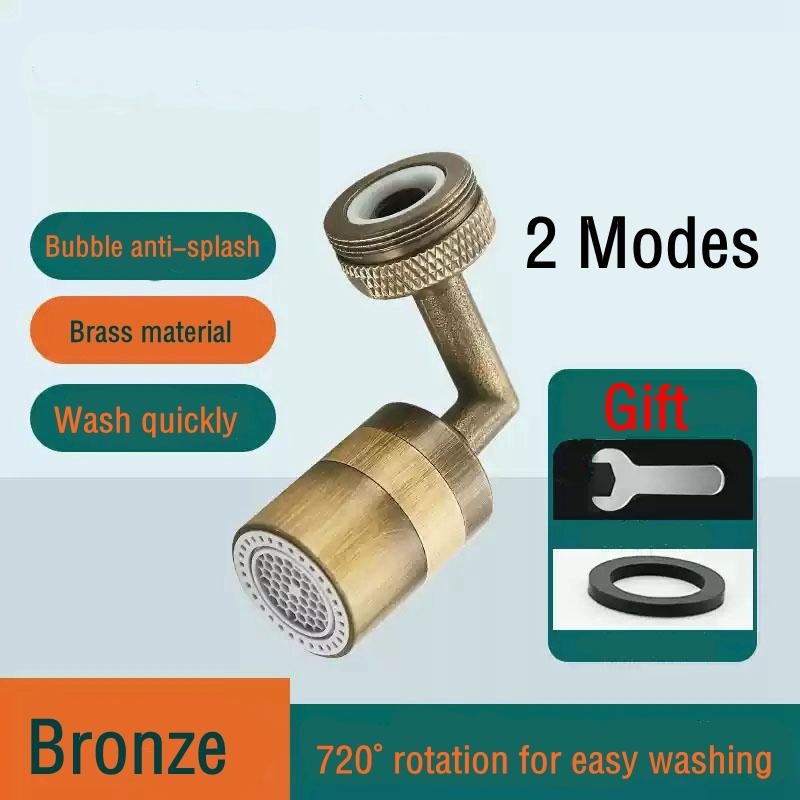 

Бронза, розовое золото, универсальный смеситель, поворотный 720°, соединитель для смесителя для ванной комнаты, удлинитель для раковины, насадка