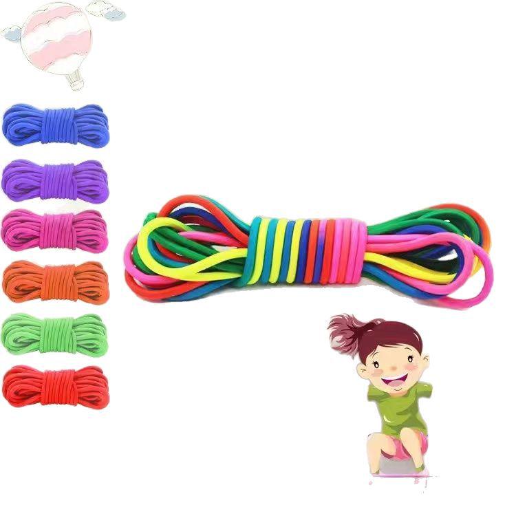 80s Nostalgic High-Elasticity Jump Rope for Kids - Durable Rubber Band Toy for Primary Students