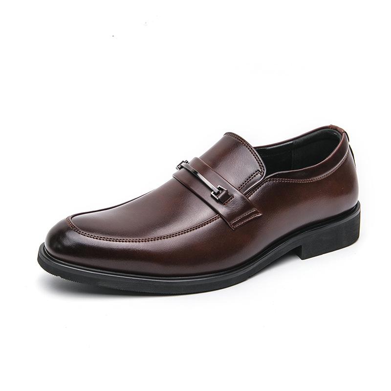 Men's Plus Size Leather Loafers: Versatile British Slip-On Shoes for Business, Formal Wear, Weddings, and Grooms