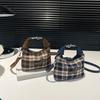 2024 Autumn Winter New Arrival Cute Mini Plaid Crossbody Shoulder Bag For All Genders