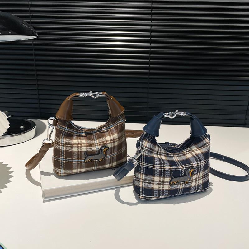 2024 Autumn Winter New Arrival Cute Mini Plaid Crossbody Shoulder Bag For All Genders
