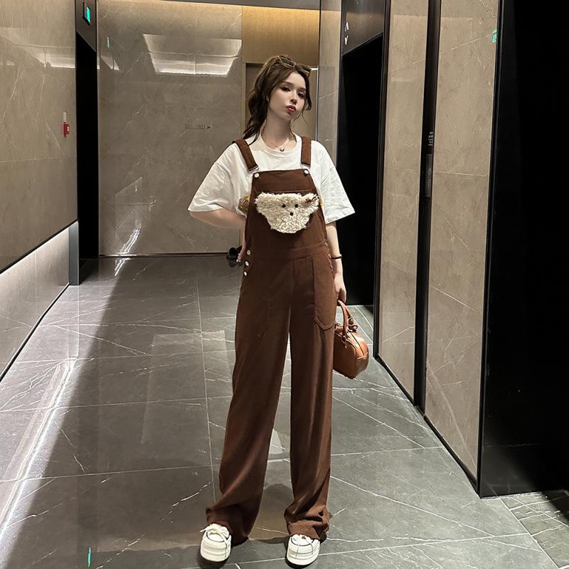 Women s Slim Fit Brown Corduroy Puppy Design Pants Small