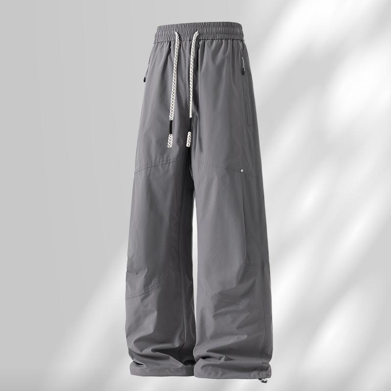 Casual pants, straight pants, men s versatile casual pants, men s solid color overalls, loose casual pants, men 2XL