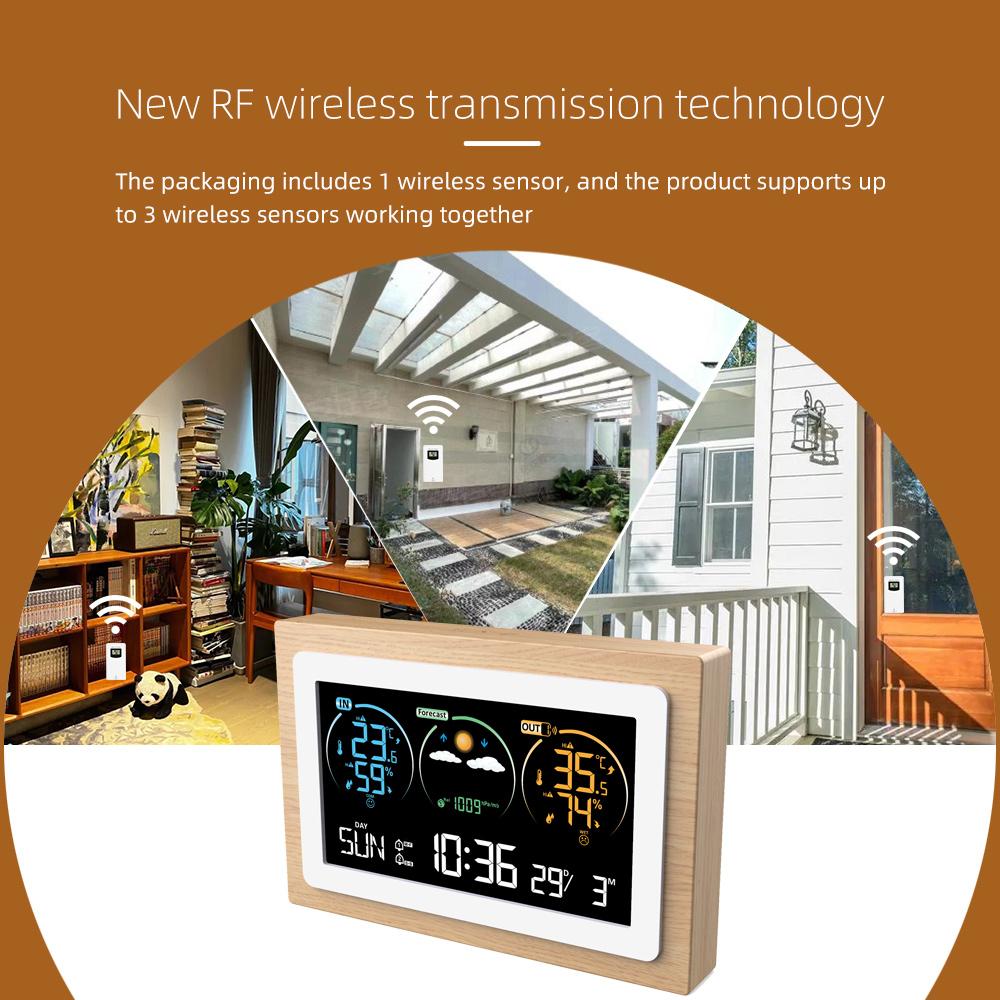 Estación meteorológica inteligente FJ3399C con reloj Medidor de