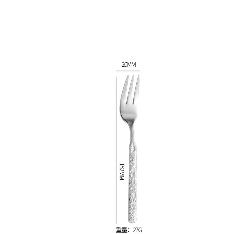 Stainless steel tableware set 304 stainless steel tableware tableware ins wind creative stone pattern knife, fork and spoon stainless steel tableware