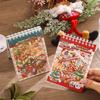 Merry Christmas Miniature Scenes Sticker Mini Size 6 Scenes 3D Landscape Sticker Creative Crafting Cartoon Pocket Sticker Book