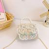 Chinese Style Girl Princess Butterfly Pearl Handbag With Chain Crossbody For Kids Fashion Accessories