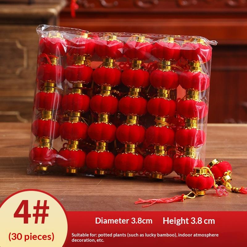 30pcs Mini Red Lanterns Traditional Chinese New Year Wedding Hanging Decorations Festive Wedding Decor Miniature Lanterns красный