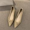 Pointed Toe Women's Shoes 2025 New Medium Heel Pumps Wrinkled Comfort High Heels Chunky Heel Elegant Party Women's Shoes