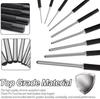 12pcs 40CR Steel Multi Size Round Head Pins Punch Set Grip Roll Pins Punch Tool Kit Professional Hollow End Starter Punch Chisel