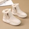 Dachang Snow Boots Women's 2025 New Thickened Fleece Thick-soled Height-increasing Short Boots Versatile Leisure Student One Pedal Cotton