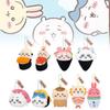 Soft Plush Bear Sushi Keychain Set Lovable Japanese Anime Characters For Gifts