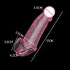 Reusable Penis Sleeve Extender Cock Rings Delay Ejaculation Penis Condoms Dick Silicone Glans Cover Enlargement Sex Toys for Men