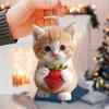 Charming Acrylic Cartoon Cat Pendant For Stylish Car Interior Accessories And Decor