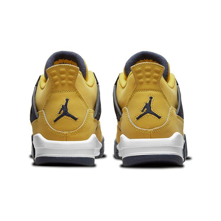 Air Jordan 4 Retro GS Lightning 2021 Kids Sneakers Yellow Tour-Yellow Multi-Color 408452-700