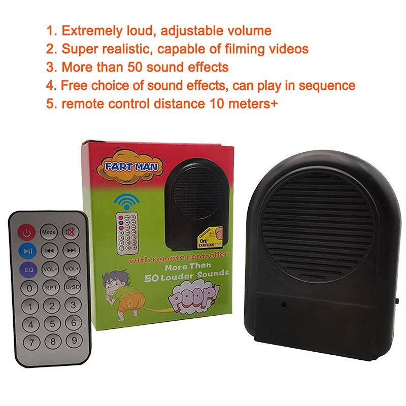 

Универсальное устройство для звуков пукания с дистанционным управлением, машина для имитации пукания для розыгрышей и смеха 9V