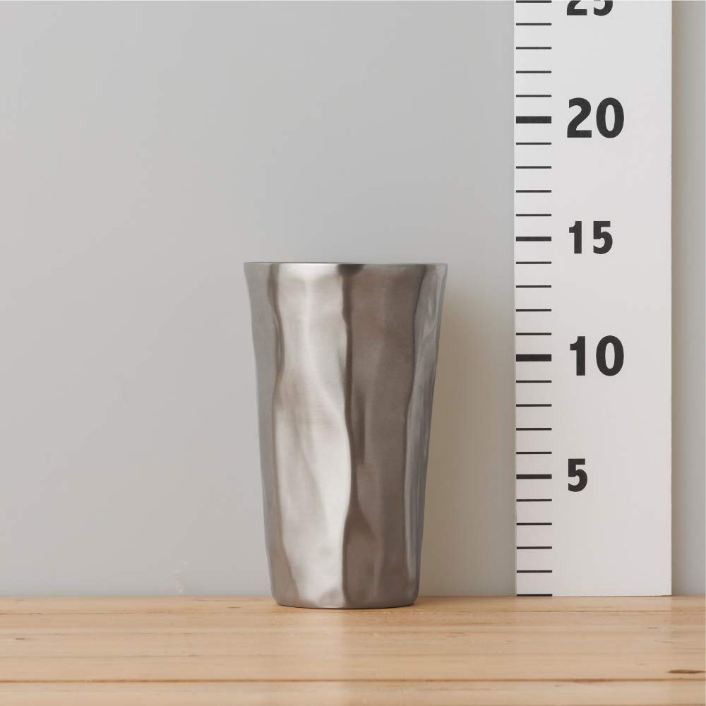 Doshisha Style Silver Hand-Twisted Tumbler, 420ml,