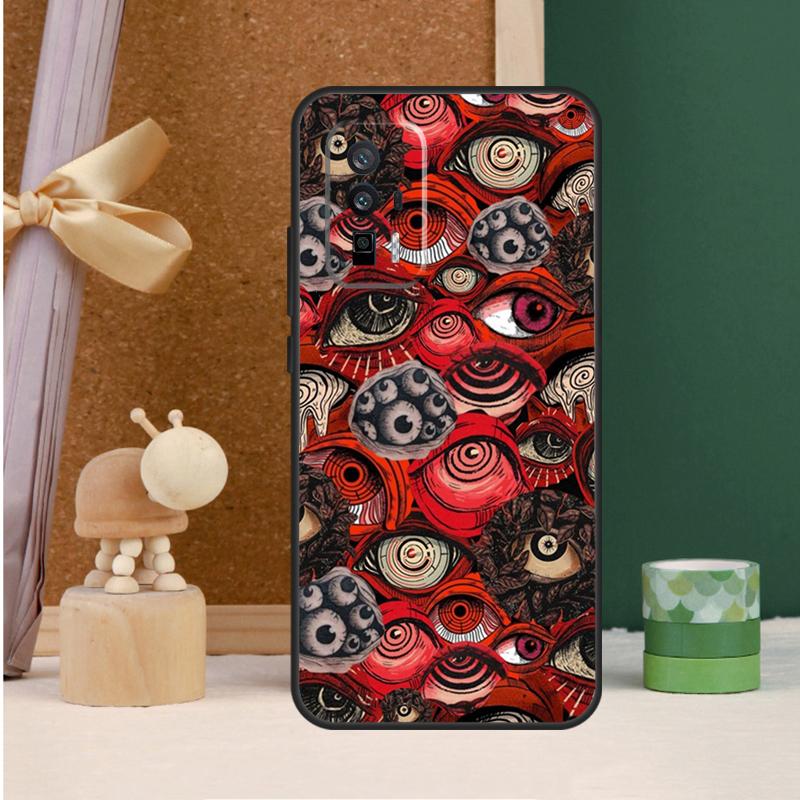 Scary Face Eyes Smiley Case For Xiaomi 15T 13T 14T Pro 13 14 15 Ultra 17 Pro Max POCO F7 F5 F6 X5 X6 X7 Pro Cover