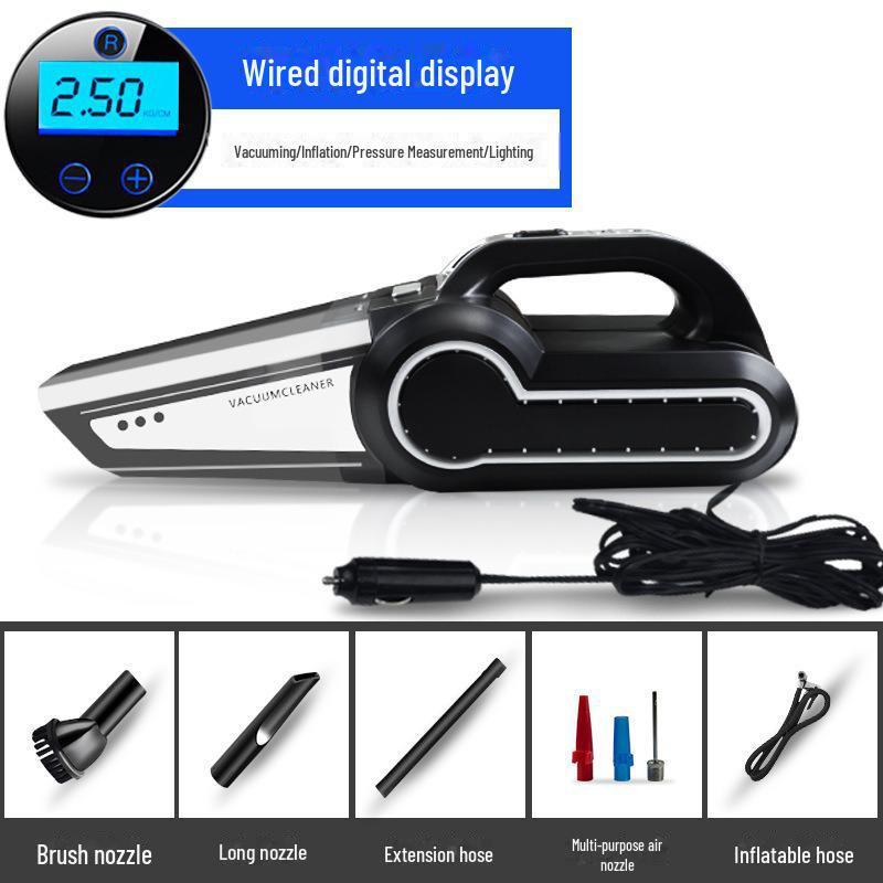 Multifunctional Four-in-One Portable Car Vacuum Cleaner: High-Power Air Pump & Handheld Tool