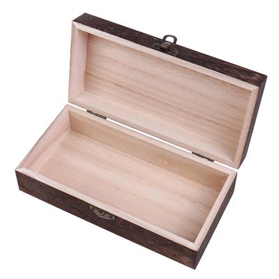 Retro-Schmuckschatulle, Schreibtisch-Holz-Clamshell-Aufbewahrung, Handdekoration, Holzkiste